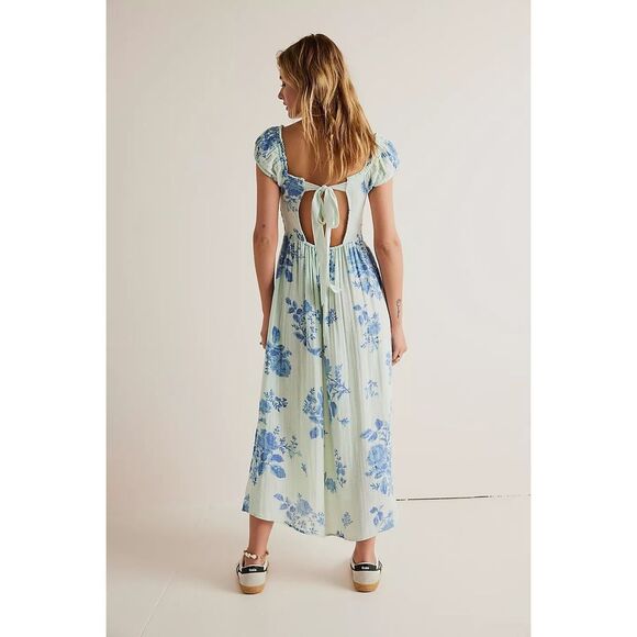 Free People Forget Me Not Midi Dress Size L - Picture 4 of 9